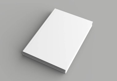 Sert kapak kitap kadar üzerinde izole yumuşak gri arka plan dalga geçiyorsunuz. 3D hasta