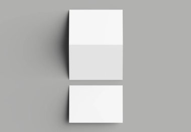 Bi kat dikey - yatay broşür ya da davet isol kadar sahte