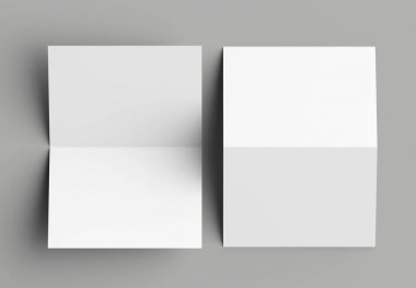 Bi kat dikey - yatay broşür ya da davet isol kadar sahte