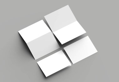 Bi kat dikey - yatay broşür ya da davet isol kadar sahte