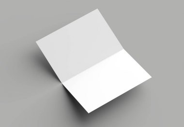 Bi kat dikey - yatay broşür ya da davet isol kadar sahte