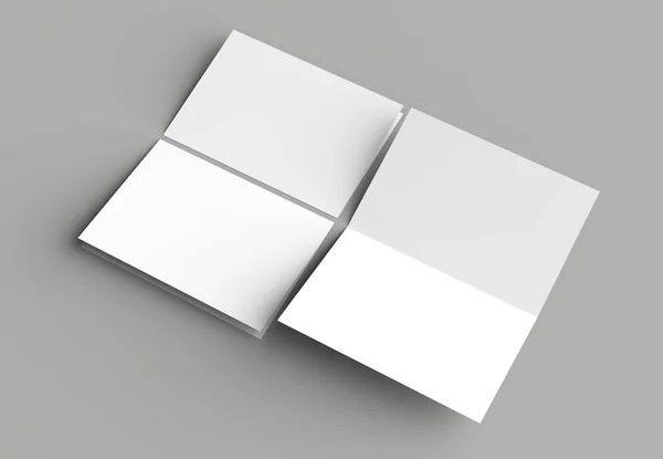 BI fold vertikal - liggande broschyr eller inbjudan mock upp isol — Stockfoto