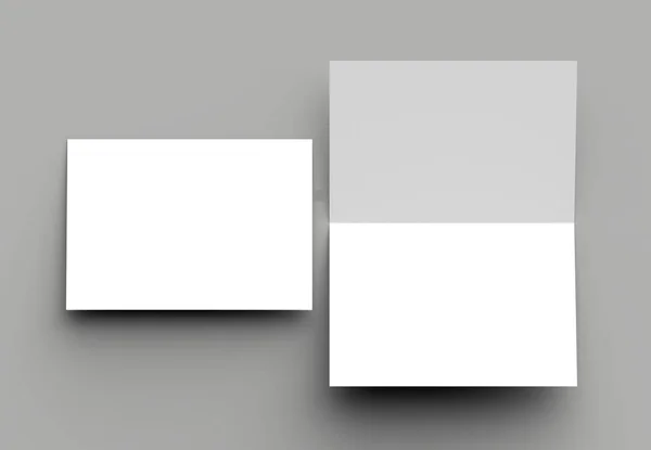 Бі-складаний вертикальний пейзаж брошури або запрошення глузувати ізольовані — стокове фото