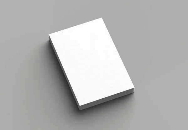 Business card mock upp isolerade på grå bakgrund. Lodrät. 3D — Stockfoto