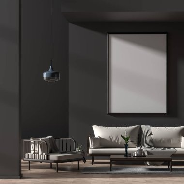 İskandinav tarzı iç afiş çerçeve kadar Mock 