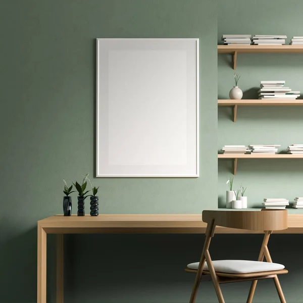 Modern tarzda iç mekanda poster çerçevesiyle dalga geç