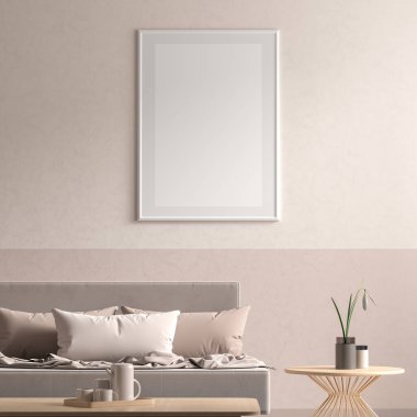İskandinav tarzı iç afiş çerçeve kadar Mock 