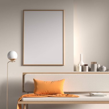 İskandinav tarzı iç afiş çerçeve kadar Mock