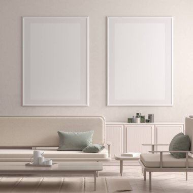 İskandinav tarzı iç afiş çerçeve kadar Mock