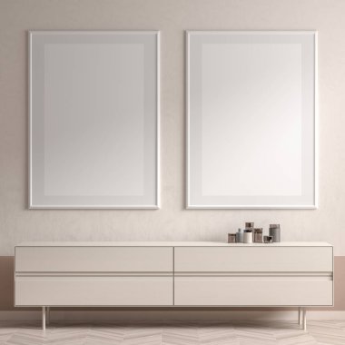 İskandinav tarzı iç afiş çerçeve kadar Mock 