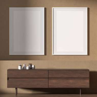 İskandinav tarzı iç afiş çerçeve kadar Mock