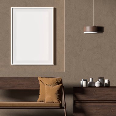 İskandinav tarzı iç afiş çerçeve kadar Mock 