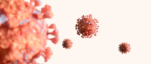 Antecedentes Del Concepto Brote Coronavirus 2019 Ncov Vista Microscópica Las —  Fotos de Stock