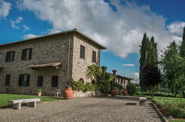 Villa Close-Up Tuscan kırsal tipik ev ile
