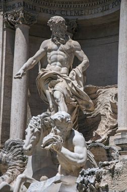 Roma şehir merkezi, dünyaca ünlü Trevi Çeşmesi Close-Up