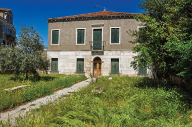 Murano ön bahçesinde buğday ile ev önden görünümü