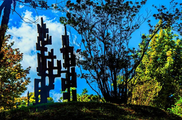 Skulptur i den open-air Museum Felicia Leirner, nära Campos do Jordao — Stockfoto