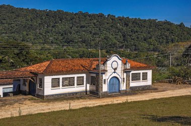 Monte Alegre yakınındaki bölgesinin tipik mimari ev görünümünü do Sul. Sao Paulo eyalet kırsal kesimde