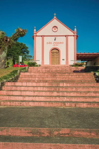 Escalier à la chapelle Saint-Pierre des Chemins de Pierre — Photo