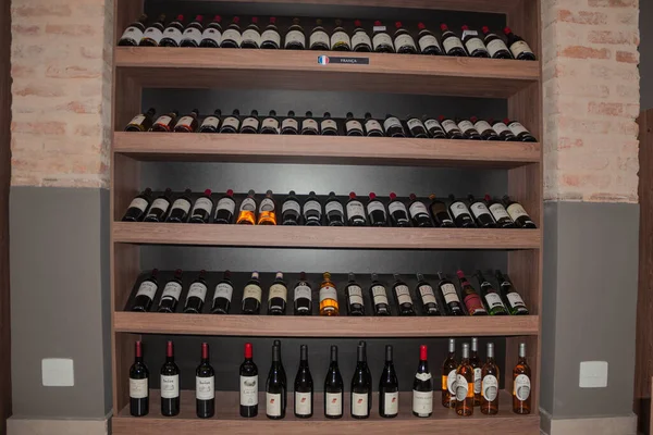 Sao Paulo Brazil August 2019 Several Bottles Wine Sale Displayed — Stock Photo, Image