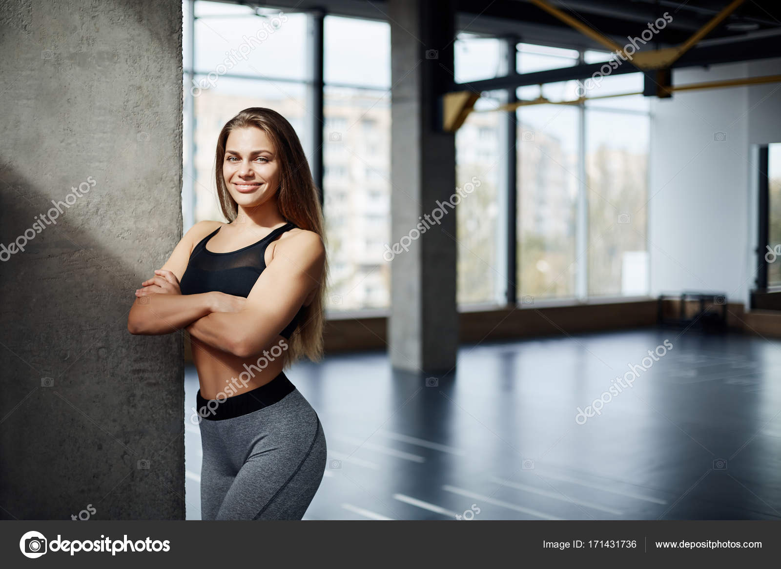 Perfect Fitness Body of Beautiful Woman. Fitness Instructor in