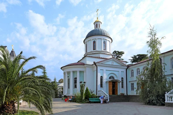 Baptismal Church of the Iberian icon of the Mother of God in the — Stock Photo, Image