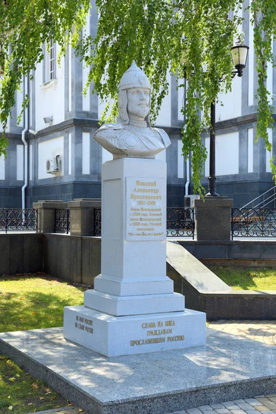 Busto del gran duque ruso Alexander Nevsky en Krasnod — Foto de Stock