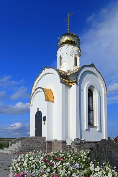 Capela em nome de St. Gennady na região Novosibirsk de R — Fotografia de Stock