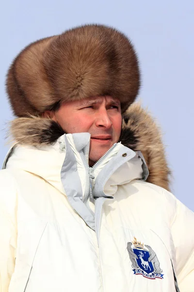 2011年3月5日ロシア ナディム トナカイ牧民の日の伝統的な祝日におけるロシア連邦の天然資源生態大臣ドミトリー コビルキン — ストック写真