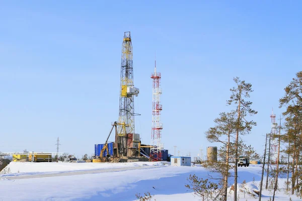 Tyumen Region Russia March 2012 Rosneft Oil Well Drilling Western — Stock Photo, Image