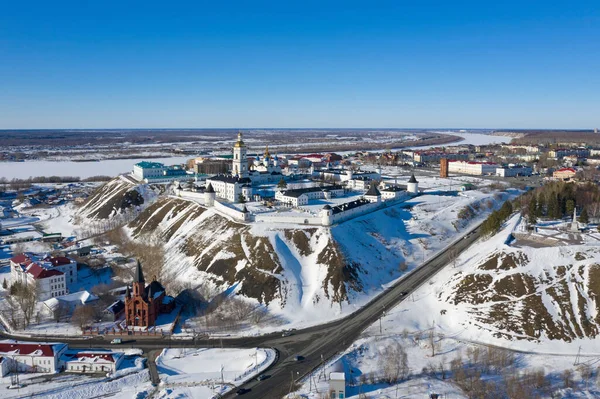 View Height Old Kremlin Siberian City Tobolsk Tyumen Region Russia — Stock Photo, Image