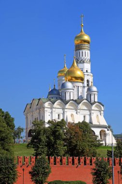 Moskova, RUSSIA-AĞUSTOS 20, 2013: Moskova Kremlin topraklarında Büyük İvan 'ın çan kulesinin görüntüsü