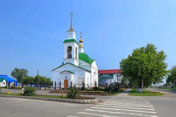 Peter Och Paul Epiphany Church Sommardag Byn Abatskoye Tyumen Regionen — Stockfoto