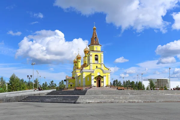 Nicholas Church Sommardag Staden Nadym Yamalo Nenets Autonoma Distrikt Ryssland — Stockfoto