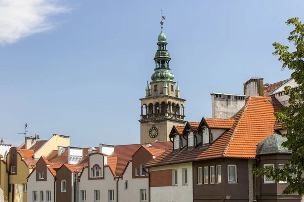 Historic City Hall Ekipmanlarıyla Klodzko Polonya — Stok fotoğraf