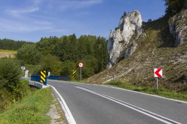 Ojcow Milli Parkı - Polonya yer ayırt edici kaya
