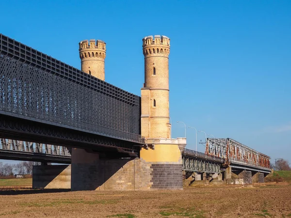 Historické Silniční Most Tczew Polsko — Stock fotografie