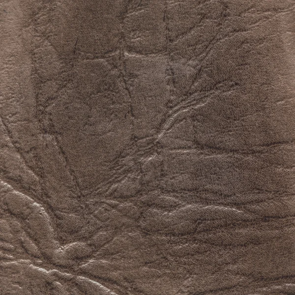 Alta textura detalhada de couro artificial marrom velho esmagado — Fotografia de Stock