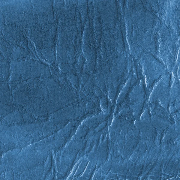 Vieja textura de cuero artificial azul triturado — Foto de Stock