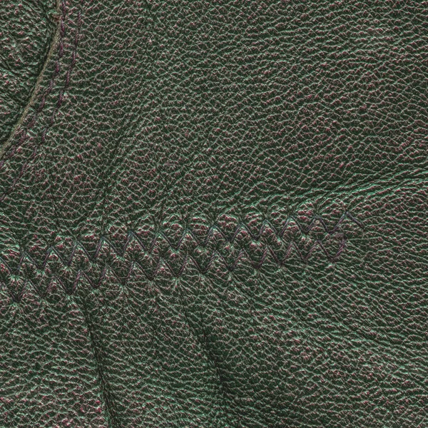 Green leather background — Stock Photo, Image