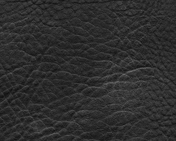 Textura de couro preto close-up. Útil para fundo — Fotografia de Stock