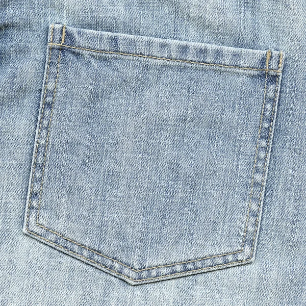 Blue jeans pocket on jeans background — Stock Photo, Image