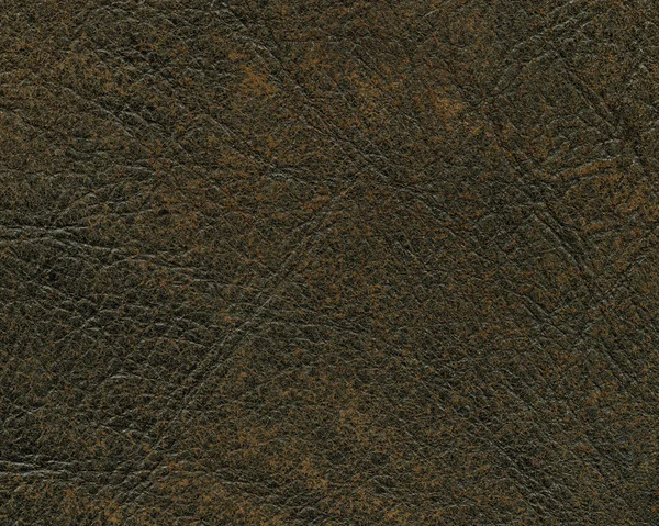 Dark yellow-brown worn leather texture as background — Stock Photo, Image