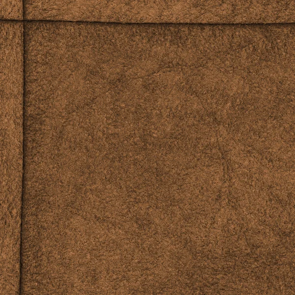 Geel-bruine ruwweg gekleed leder texture, naden — Stockfoto