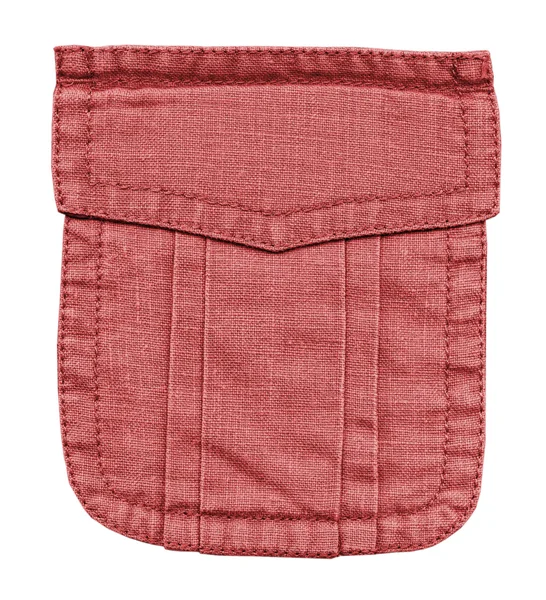 Bolso de casaco famale vermelho isolado em branco — Fotografia de Stock