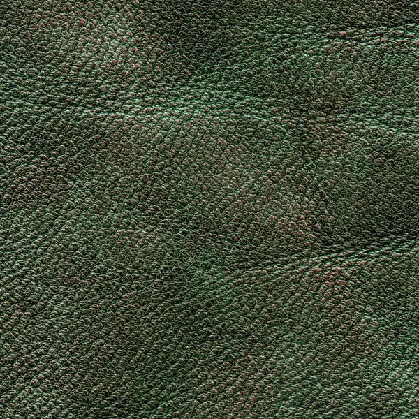 Green leather texture closeup — Stock Photo, Image