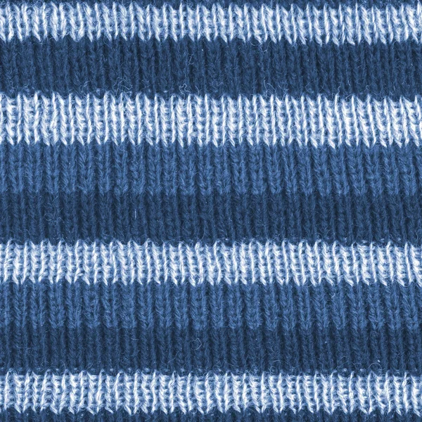 Tło niebieskie paski dziania tkaniny — Zdjęcie stockowe