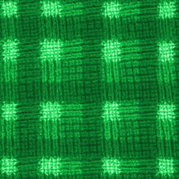 Textura de tecido de tricô verde — Fotografia de Stock