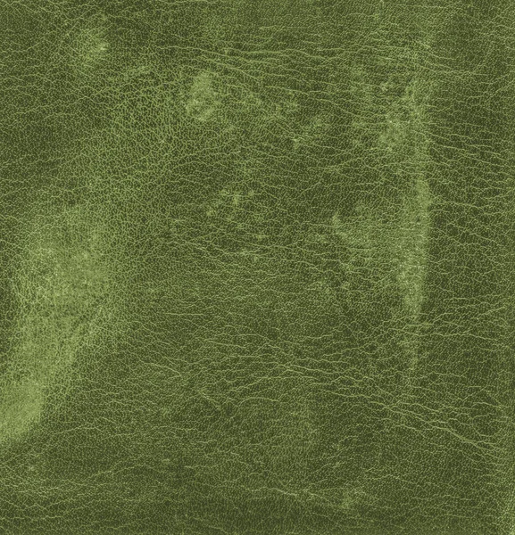 Textura de couro verde velho e desgastado close-up — Fotografia de Stock