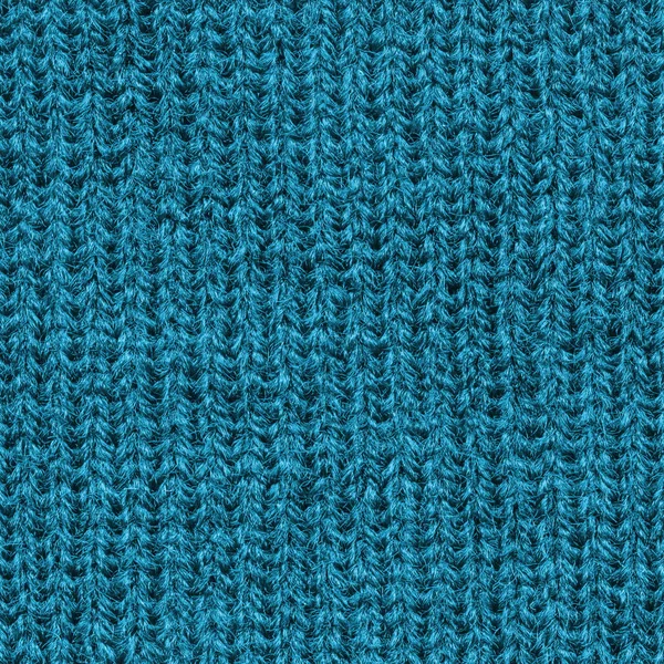 Blue knitting fabric texture closeup — Stock Photo, Image
